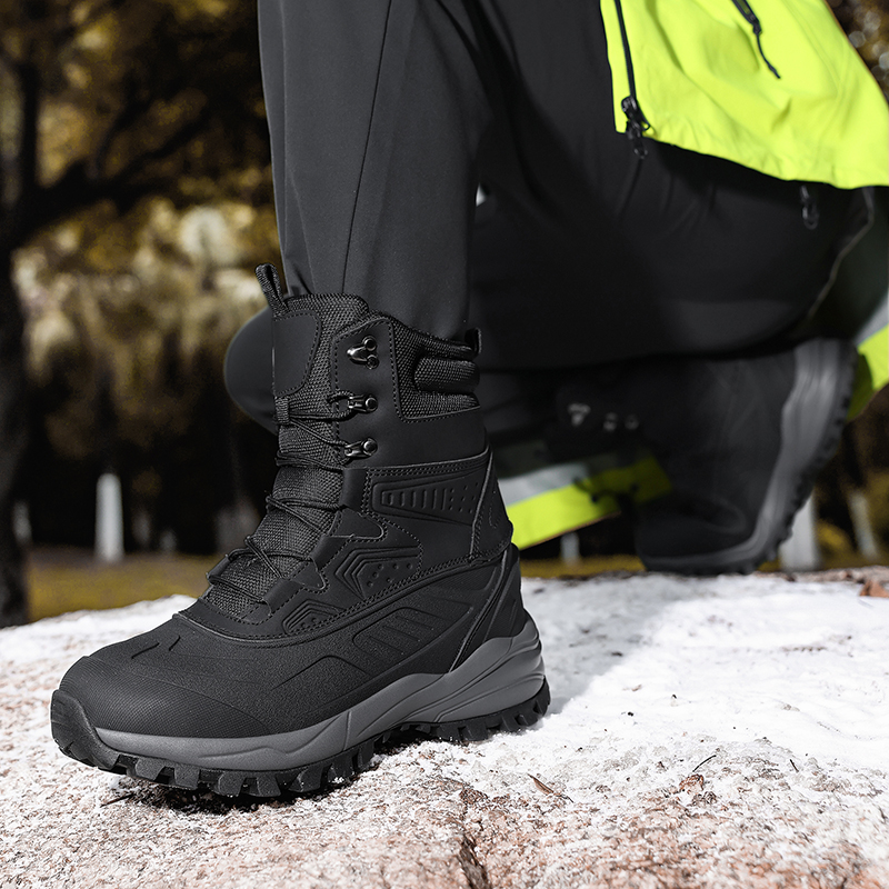 Waterproof Winter Boot - Men's Outdoor Snow Boots with Fleece