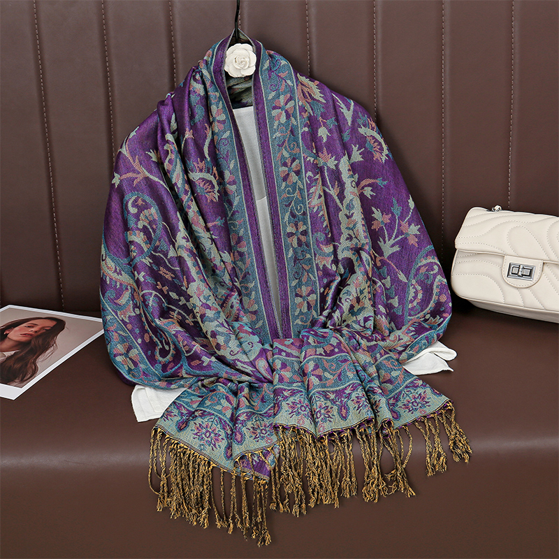 Cashmere Pashmina Wrap - Ethnic Style Outdoor Women Retro Jacquard