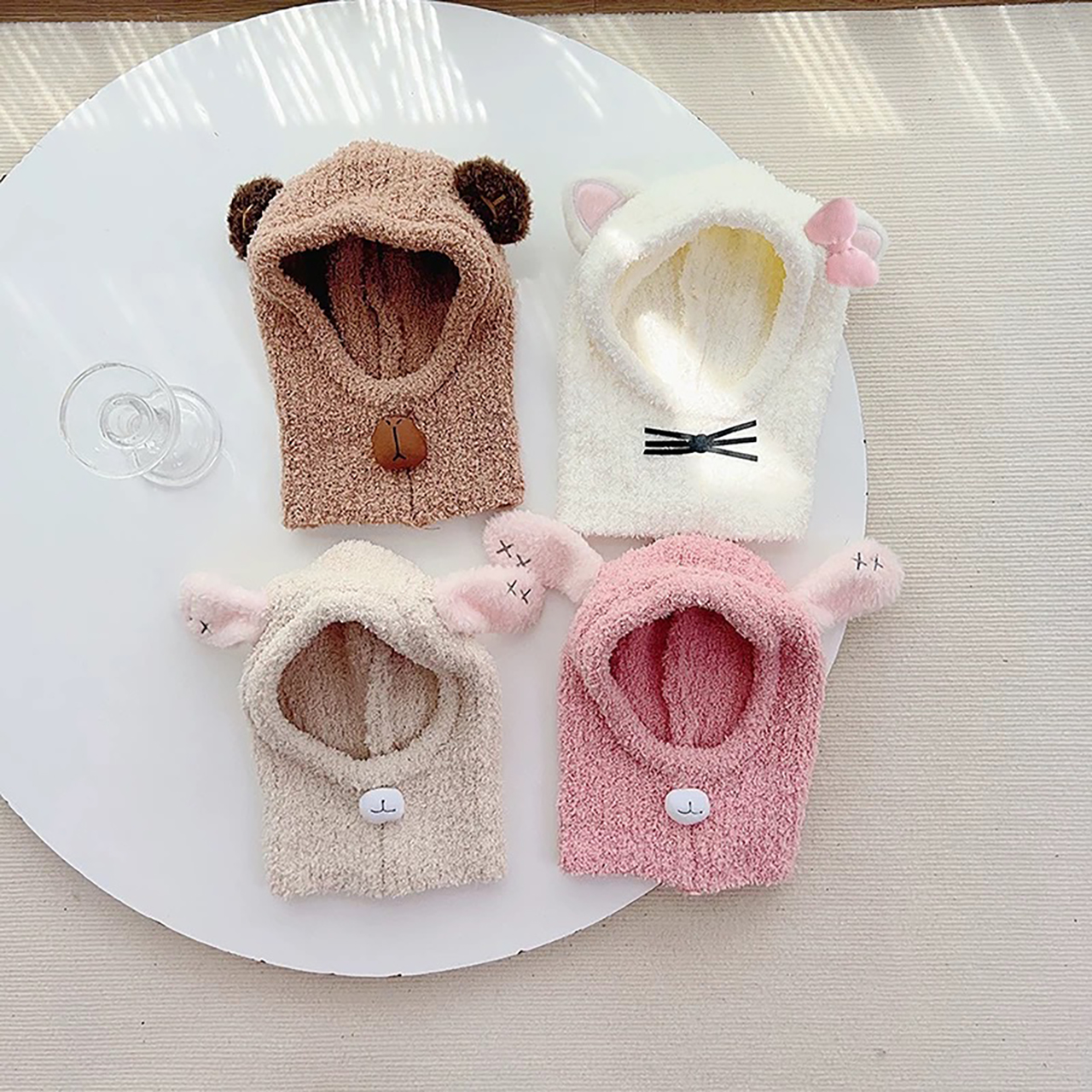 Cartoon Children Balaclava Hea - Knit Beanie Hat Warm ulasan dan harga