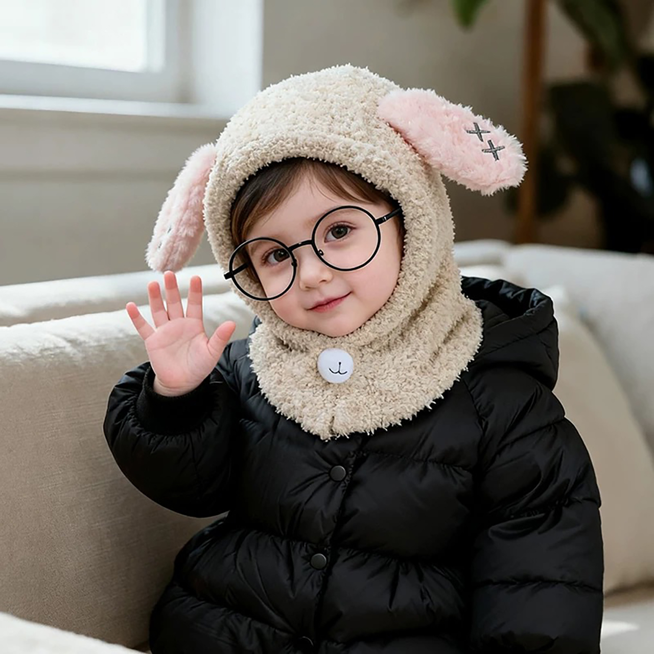 Cartoon Children Balaclava Hea - Knit Beanie Hat Warm ulasan dan harga