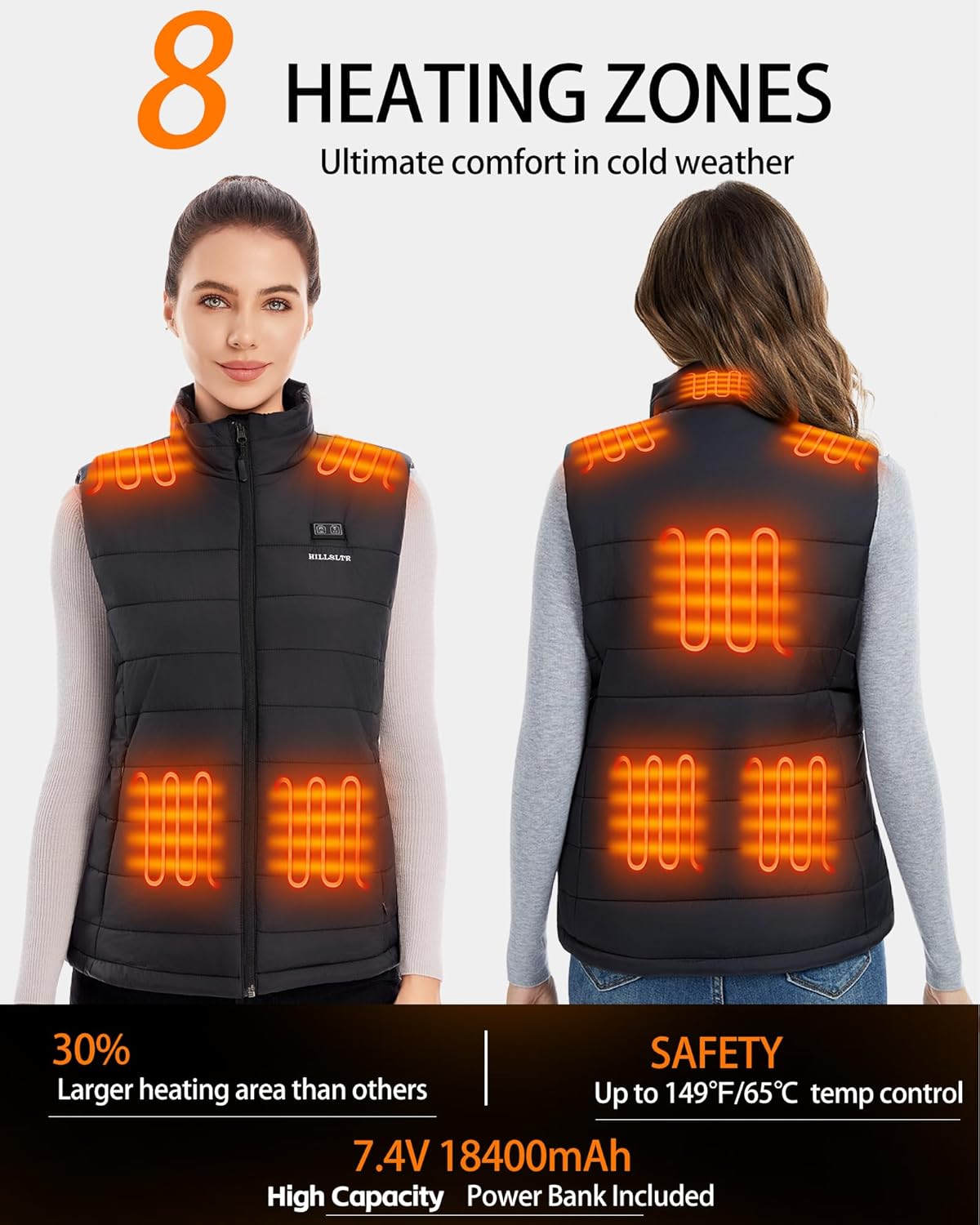 Women Heated Vest with 18400mA - Heated Vest Battery ulasan dan harga