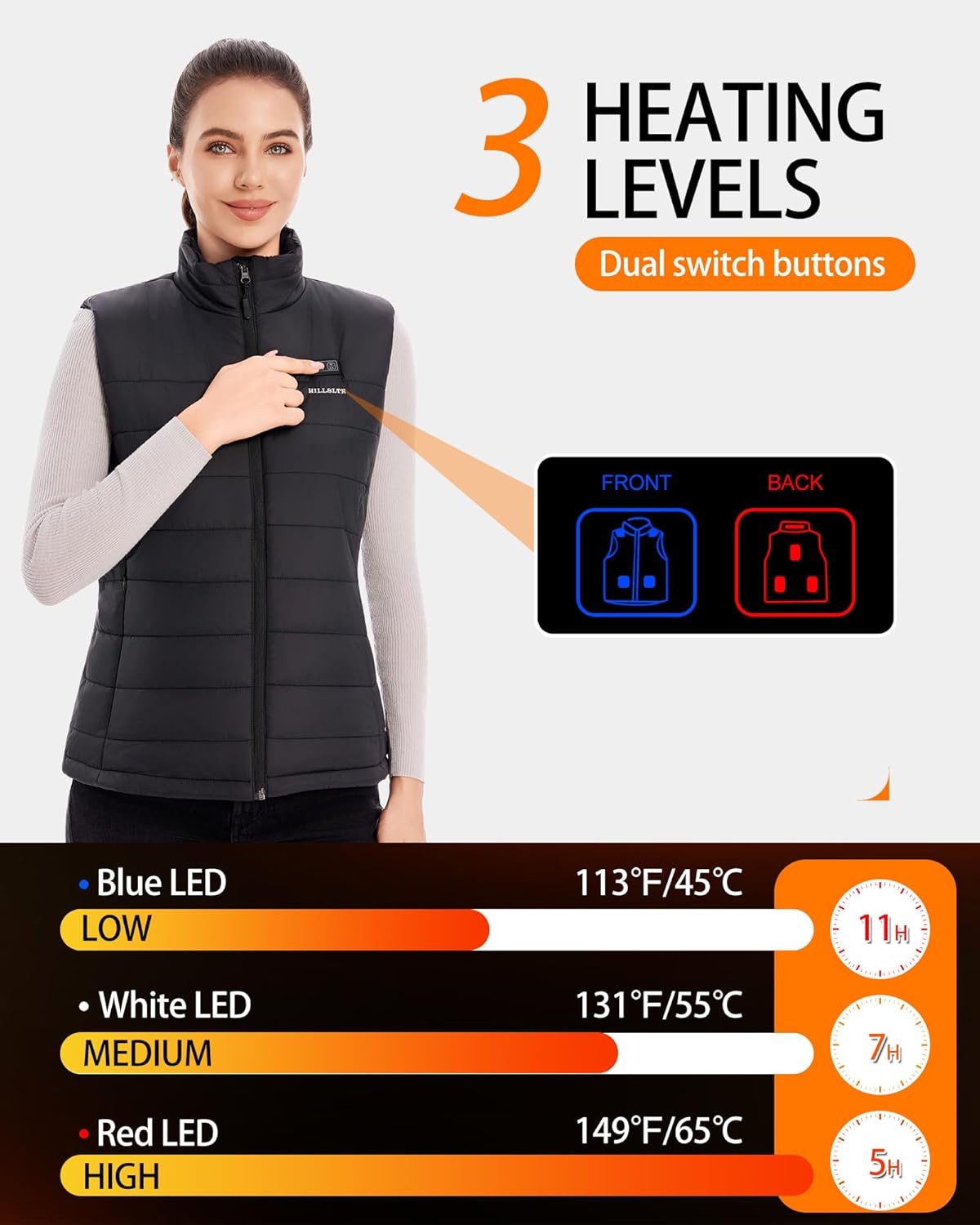 Women Heated Vest with 18400mA - Heated Vest Battery ulasan dan harga