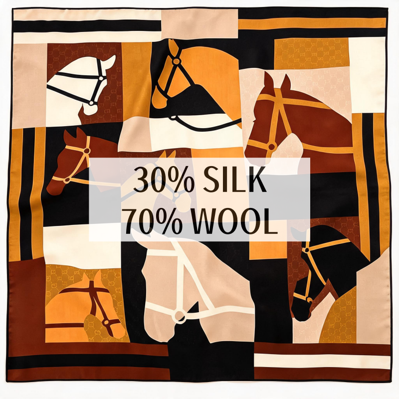Geometric Segmented Abstract H - Shawl Wrap Winter ulasan dan harga