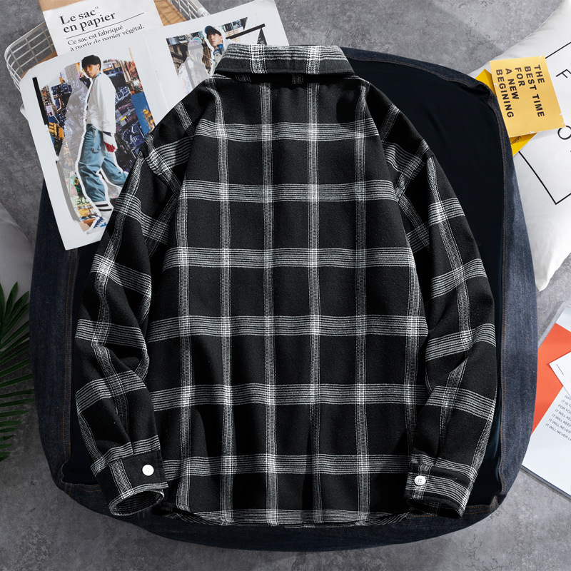 2026 Plaid Shirt Men's Long-Sl - Flannel Shirt Lined ulasan dan harga