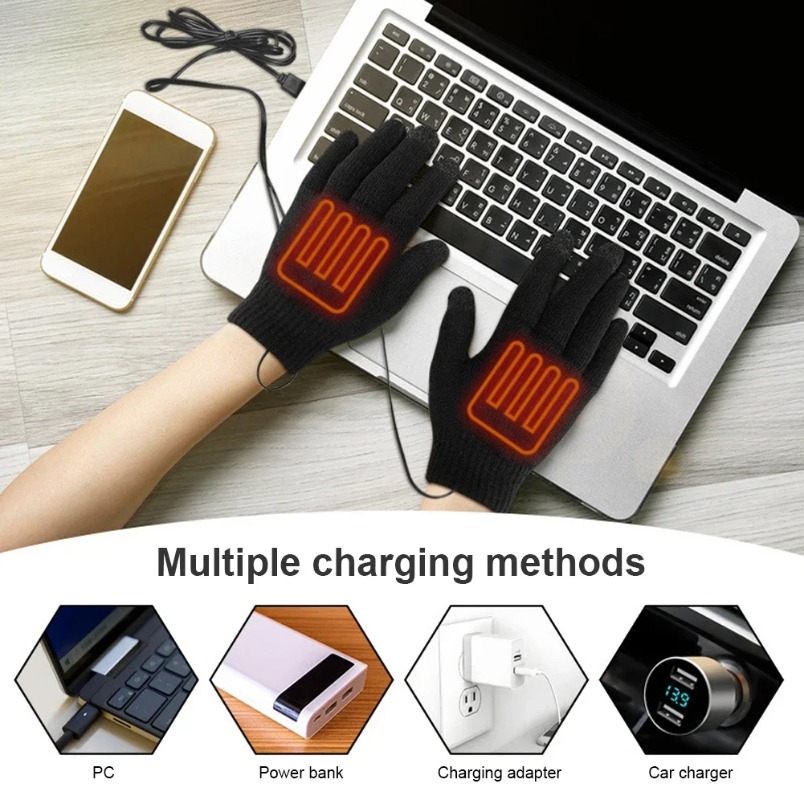 Thermal Gloves USB Heated 5V T - Touch Screen Gloves ulasan dan harga