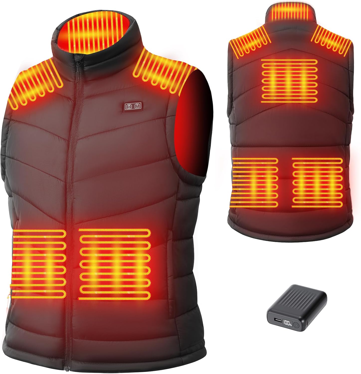 Men's Heated Vest with 18400mA - Heated Vest Battery ulasan dan harga
