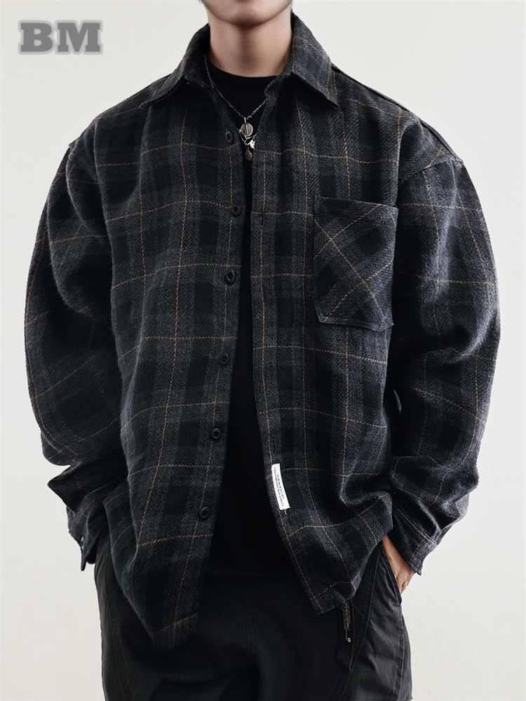 Mens Flannel Shirts American V - Flannel Shirt Lined ulasan dan harga