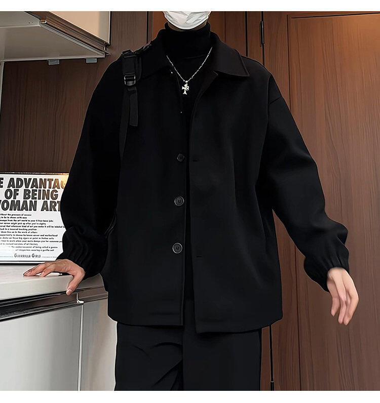 Wool Blend Peacoat Mans Abrigo - Wool Coat Peacoat ulasan dan harga
