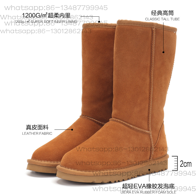 High snow boots women's leathe - Waterproof Winter Boot ulasan dan harga