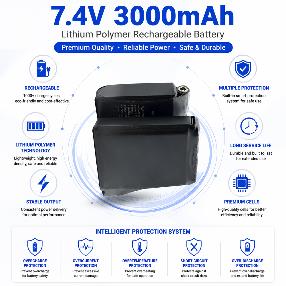 7.4V 3000mah Heated Gloves Bat - Heated Vest Battery ulasan dan harga