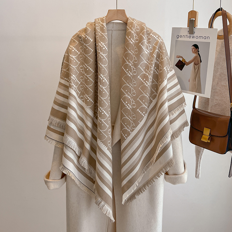 Elegant Striped Design Scarf I - Wool Scarf Men ulasan dan harga