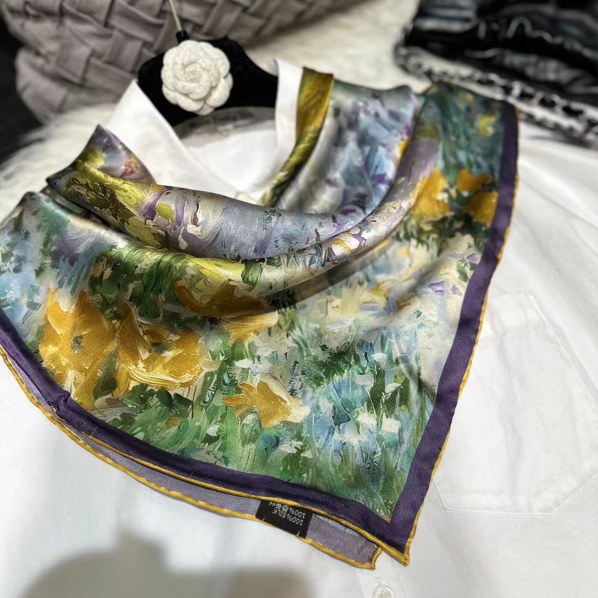 BYSIFA|Blue Green Ladies 100%  - Shawl Wrap Winter ulasan dan harga