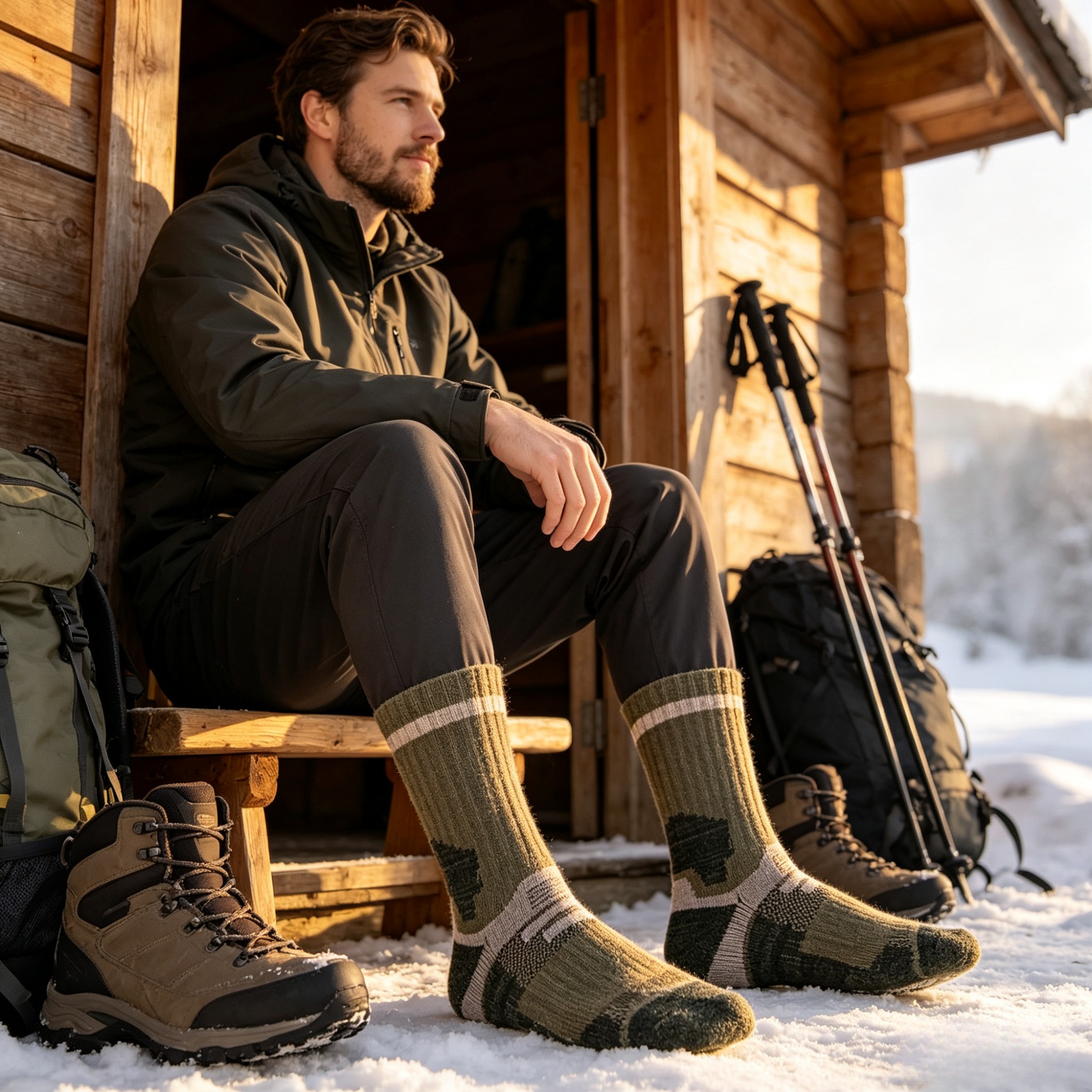 1/2Pairs Men Merino Wool Socks - Thermal Sock Wool ulasan dan harga