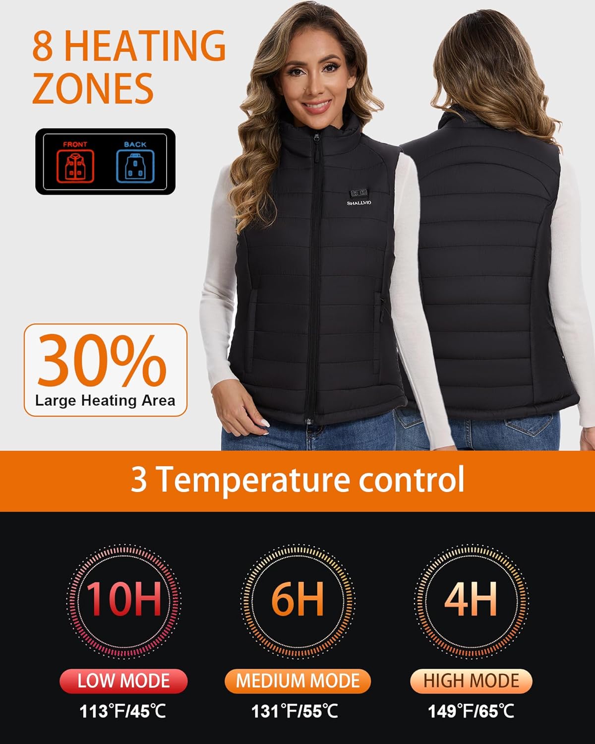 Women's Heated Vest with 16000 - Heated Vest Battery ulasan dan harga