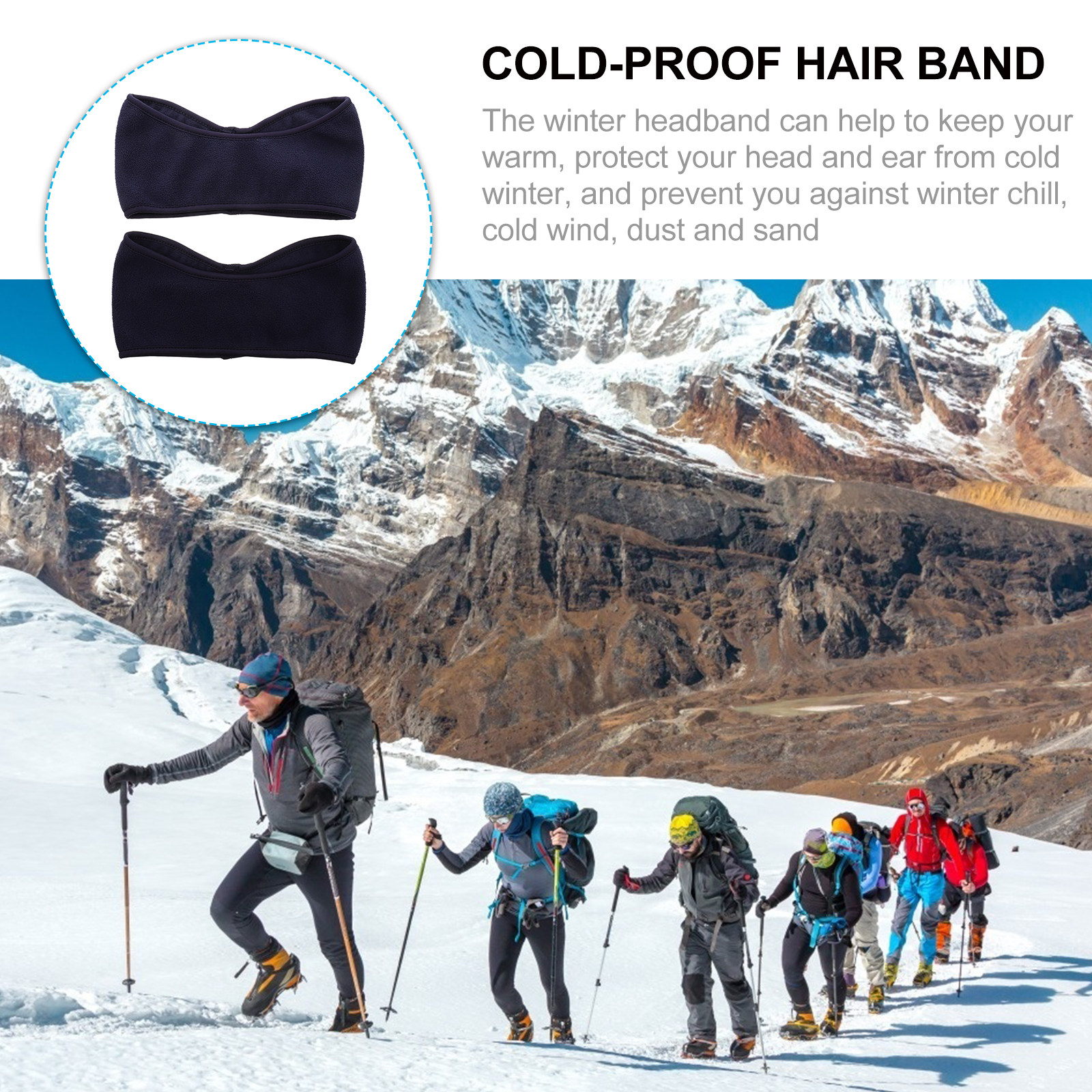 2Pcs Warm Windproof Headband P - Fleece Ear Warmer Band ulasan dan harga