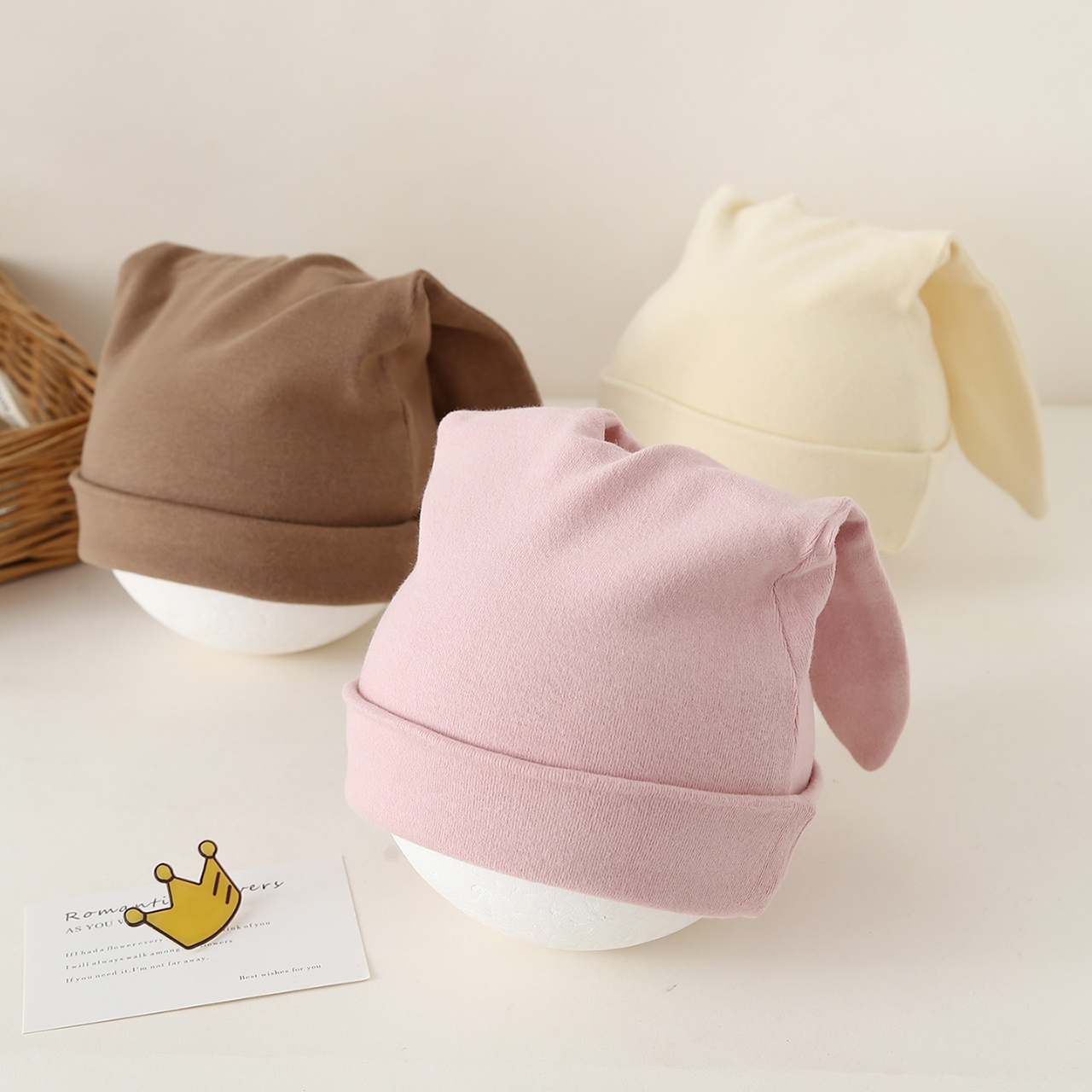 Cute Lop-eared Newborn Fetal H - Knit Beanie Hat Warm ulasan dan harga