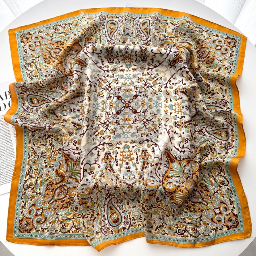 2025 Silk Shawl Square Scarf F - Shawl Wrap Winter ulasan dan harga