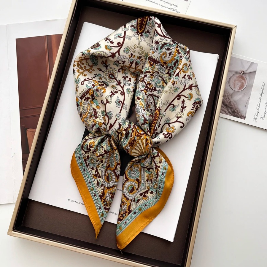 2025 Silk Shawl Square Scarf F - Shawl Wrap Winter ulasan dan harga